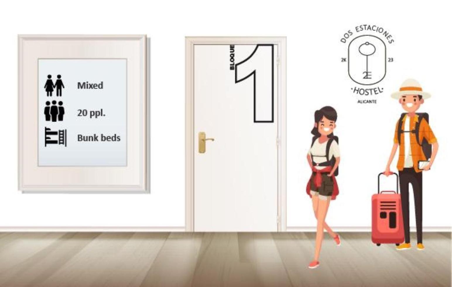 Hostel Dos Estaciones - Free Towels, Coffee & Tea, Remote Check-In アリカンテ 部屋 写真